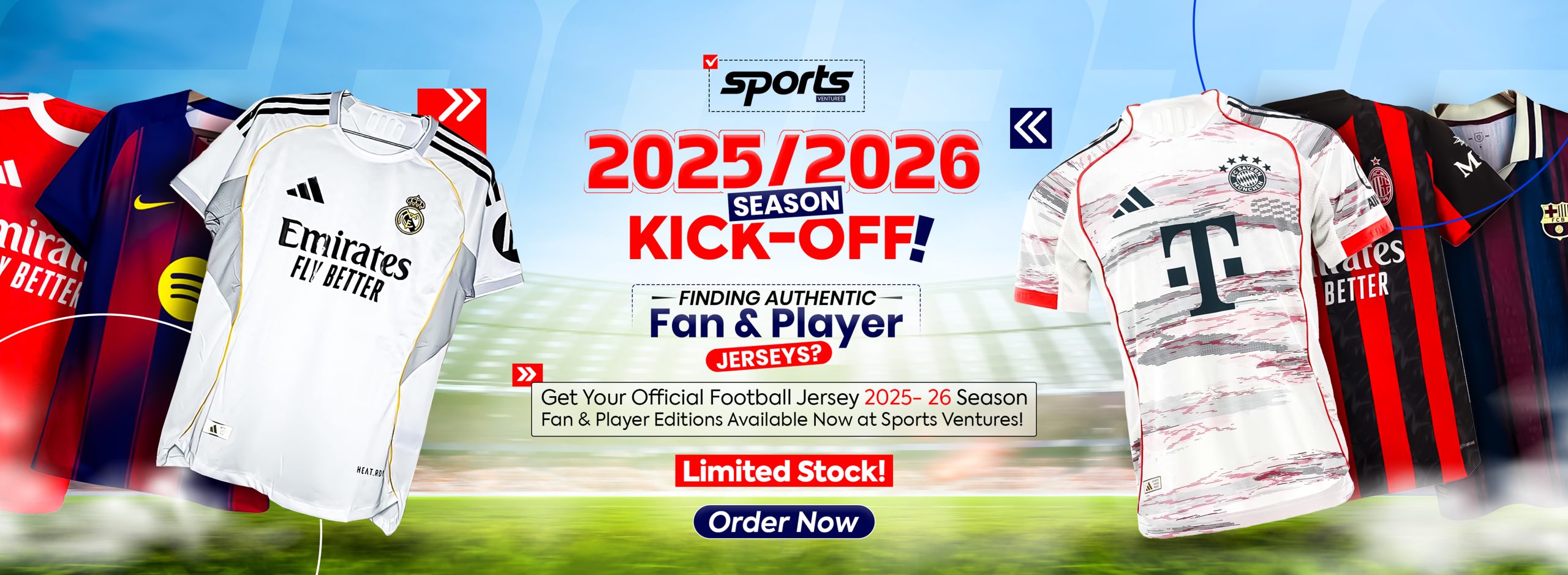 football 2025/2026 season Fan and Player Edition Jersey available